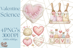 Science Valentine Lab Clipart PNG Chemistry Love Art Product Image 1