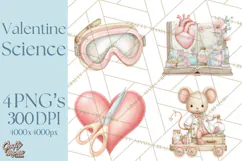Science Valentine Lab Clipart PNG Chemistry Love Art Product Image 1