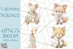 Science Valentine Lab Clipart PNG Chemistry Love Art Product Image 1