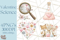 Science Valentine Lab Clipart PNG Chemistry Love Art Product Image 1
