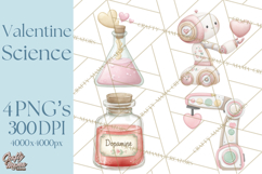 Science Valentine Lab Clipart PNG Chemistry Love Art Product Image 1
