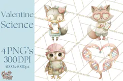 Science Valentine Lab Clipart PNG Chemistry Love Art Product Image 1