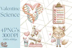 Science Valentine Lab Clipart PNG Chemistry Love Art Product Image 1