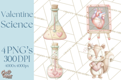 Science Valentine Lab Clipart PNG Chemistry Love Art Product Image 1