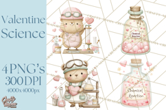 Science Valentine Lab Clipart PNG Chemistry Love Art Product Image 1