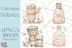 Science Valentine Lab Clipart PNG Chemistry Love Art Product Image 1