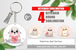 Keychain Valentine Seal Cartoon Product Image 1