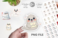 Valentine Seal Cartoon Sticker Product Image 1