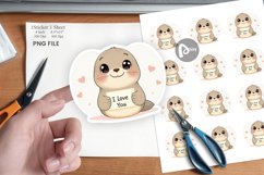 Valentine Seal Cartoon Sticker Product Image 1