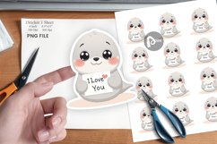 Valentine Seal Cartoon Sticker Product Image 1