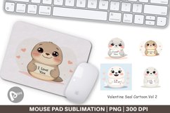 Mouse Pad Valentine Seal Cartoon Product Image 1