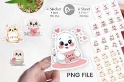 Valentine Seal Cartoon Sticker Product Image 1