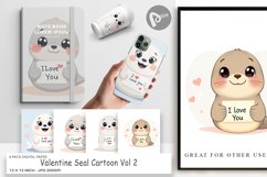 Digital Paper Valentine Seal Cartoon Product Image 1