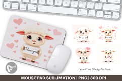Mouse Pad Valentine Sheep Cartoon Product Image 1
