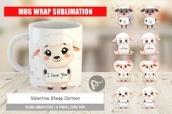 Mug Wrap Design Valentine Sheep Cartoon Product Image 1