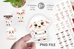 Valentine Sheep Cartoon Sticker Product Image 1