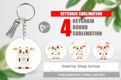 Keychain Valentine Sheep Cartoon Product Image 1