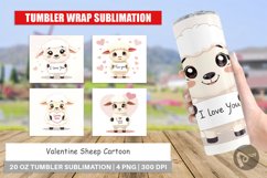 Tumbler Wrap Valentine Sheep Cartoon Product Image 1