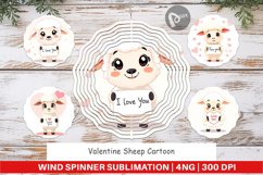 Wind Spinner Valentine Sheep Cartoon Product Image 1