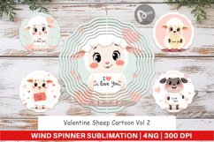 Wind Spinner Valentine Sheep Cartoon Product Image 1