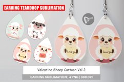 Earring Teardrop Valentine Sheep Cartoon Product Image 1