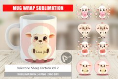 Mug Wrap Design Valentine Sheep Cartoon Product Image 1