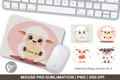 Mouse Pad Valentine Sheep Cartoon Product Image 1