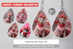 Earring Teardrop Valentine Shorthair Cat Product Image 1