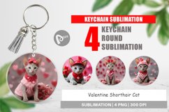 Keychain Valentine Shorthair Cat Product Image 1