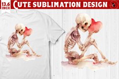 Valentines Skeleton clipart | Happy Valentine&#039;s Day Product Image 1