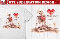 Valentines Skeleton clipart | Happy Valentine&#039;s Day Product Image 1