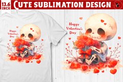 Valentines Skeleton clipart | Happy Valentine&#039;s Day Product Image 1