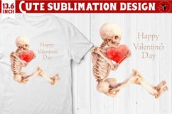 Valentines Skeleton clipart | Happy Valentine&#039;s Day Product Image 1