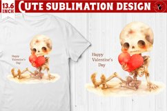 Valentines Skeleton clipart | Happy Valentine&#039;s Day Product Image 1