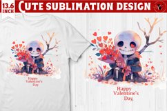 Valentines Skeleton clipart | Happy Valentine&#039;s Day Product Image 1