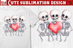 Valentines Skeleton clipart | Happy Valentine&#039;s Day Product Image 1