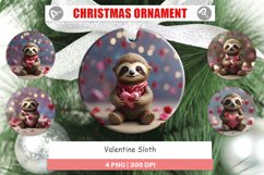 Christmas Ornaments Valentine Sloth Product Image 1