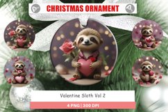 Christmas Ornaments Valentine Sloth Product Image 1