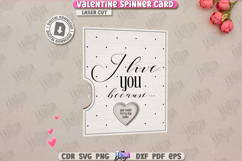 3D Valentine Spinner Cards Laser Cut Bundle|Valentine&#039;s SVG Product Image 4