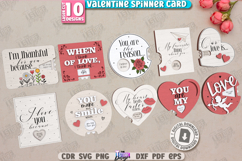 3D Valentine Spinner Cards Laser Cut Bundle|Valentine&#039;s SVG Product Image 1
