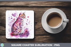 GorgeousValentine Splash Square Coaster design.