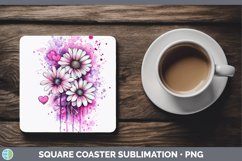 GorgeousValentine Splash Square Coaster design.