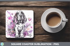 GorgeousValentine Splash Dogs  Square Coaster design.