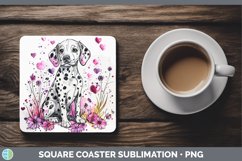 GorgeousValentine Splash Dogs Square Coaster design.