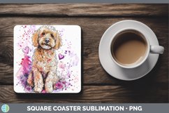 GorgeousValentine Splash Dogs Square Coaster design.