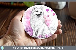 GorgeousValentine Splash Dogs Round Coaster design.