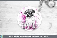 GorgeousValentine Splash Dogs Keychain design.