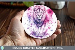 GorgeousValentine Splash Round Coaster design.