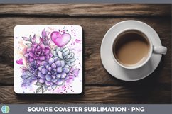 GorgeousValentine Splash Square Coaster design.
