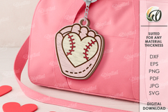Valentine Sport Keychains Bundle Laser Cut. Valentine SVG Product Image 7